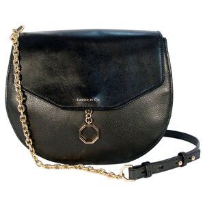 LOUISE et CIE Jael $278 Leather Crossbody Gold Chain Strap Bag